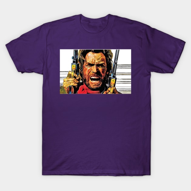 Clint Eastwood Being A Badass T-Shirt by Starbase79